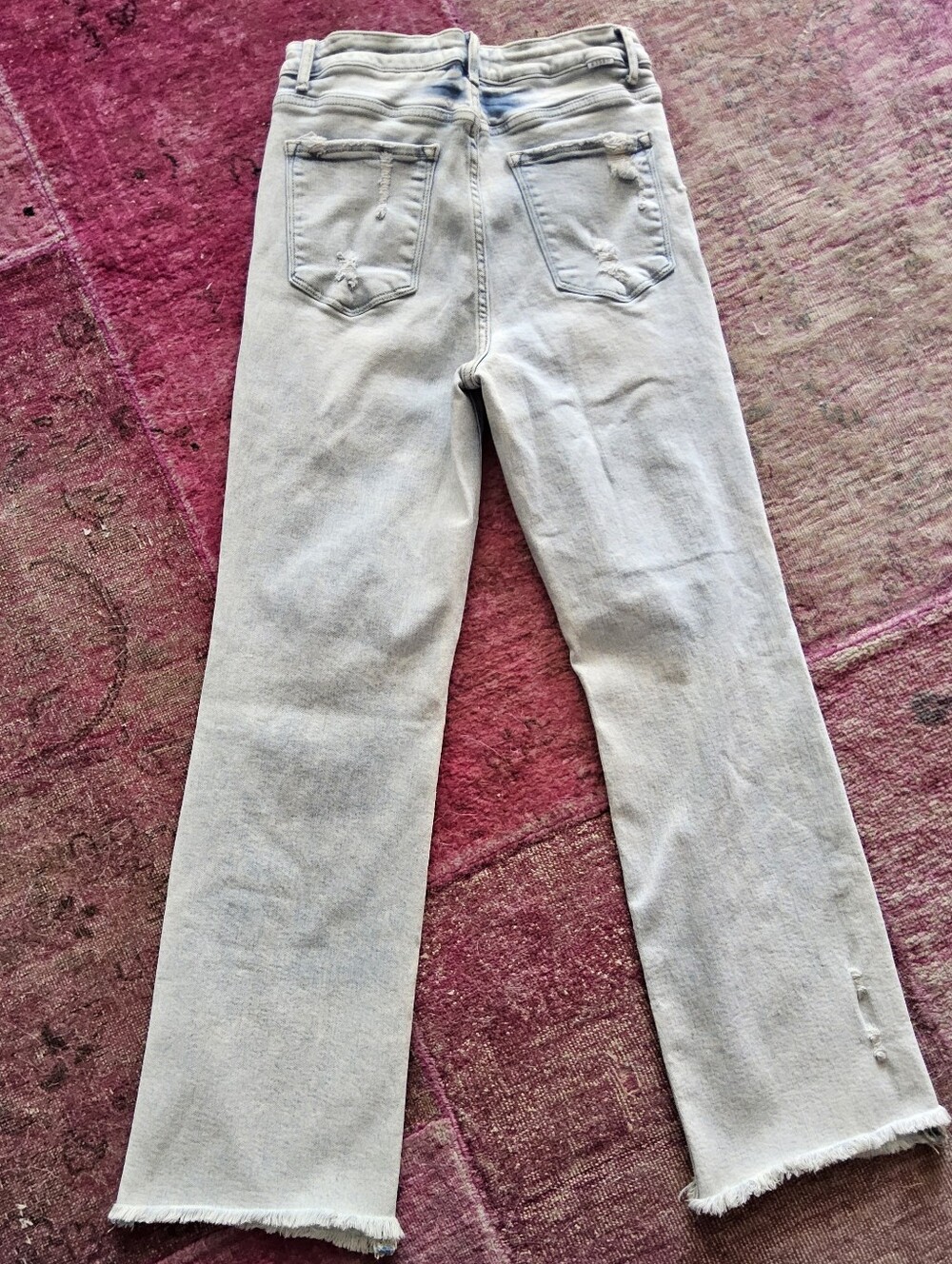 Risen Light Wash Distressed Straight-Leg Jeans - Picture 2 of 5
